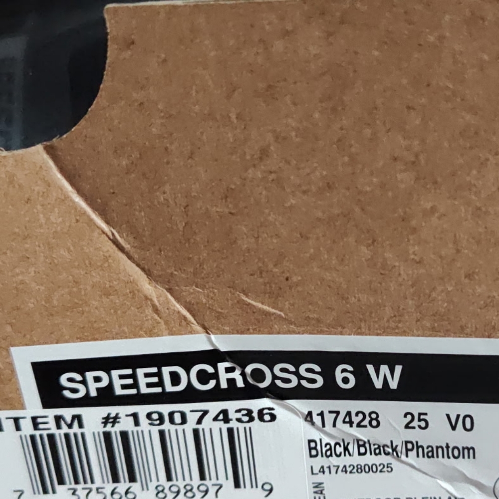 New! Salomon Ladies' Women Girls Speedcross 6 Shoe Black Color QuickLACE NWT NIB - Picture 11 of 12